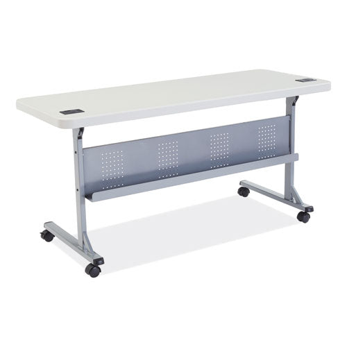 Flip-n-store Training Table, Rectangular, 24 X 60 X 29.5, Speckled Gray