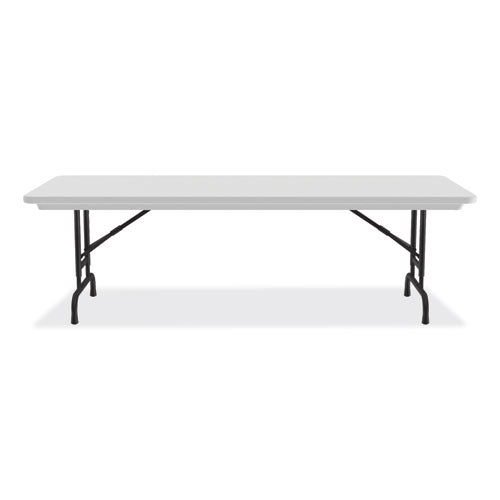 Adjustable Folding Tables, Rectangular, 60" X 30" X 22" To 32", Gray Granite Top, Black Legs, 4/pallet