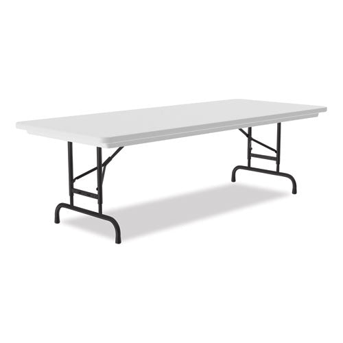 Adjustable Folding Tables, Rectangular, 60" X 30" X 22" To 32", Gray Granite Top, Black Legs, 4/pallet