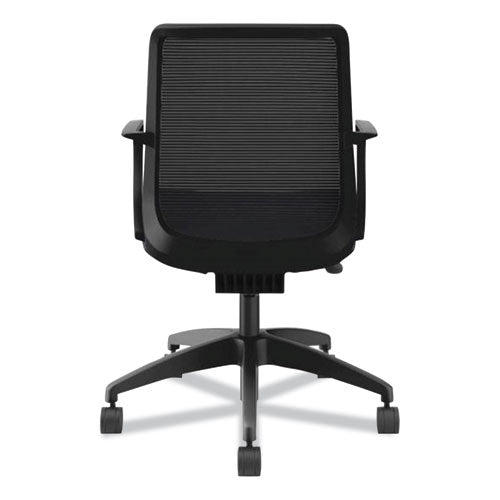 Cliq Office Chair, Supports Up To 300 Lb, 17" To 22" Seat Height, Navy Seat, Black Back, Black Base