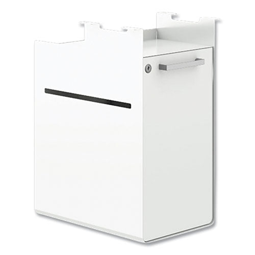 Fuse Undermount Storage Pedestal, 1 Shelf/1 Cubby, Left/right Orientation, White, 10 X 14.37 X 20