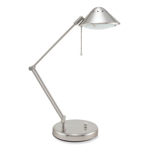 Halogen Lamp With 3-point Adjustable Arm, 15" High, Brushed Nickel