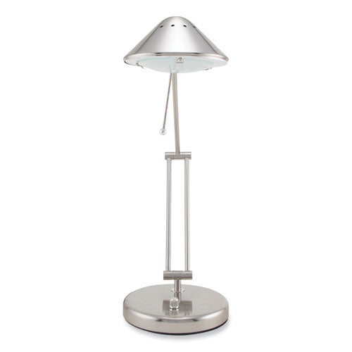 Halogen Lamp With 3-point Adjustable Arm, 15" High, Brushed Nickel