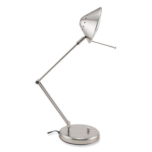 Halogen Lamp With 3-point Adjustable Arm, 15" High, Brushed Nickel