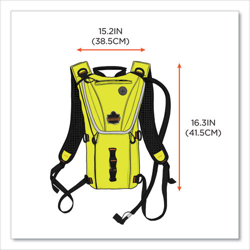 Chill-its 5156 Low Profile Hydration Pack, 3 L, Hi-vis Lime