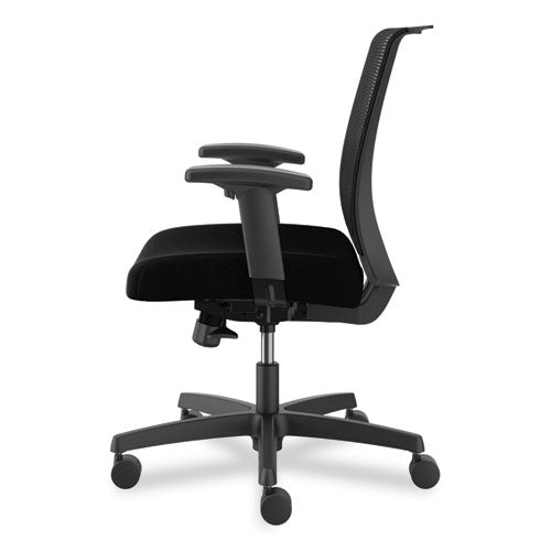 Convergence Mid-back Task Chair, Swivel-tilt, Supports 275 Lb, 16.5" To 21" Seat Height, Black Seat, Black Back, Blackframe