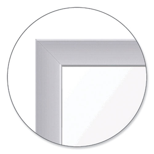 1 X 1 Grid Magnetic Whiteboard, 96.5" X 48.5", White/gray Surface, Satin Aluminum Frame