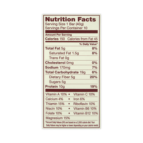 High Protein Bars, Chunky Chocolate Peanut, 1.41 Oz Bar, 10 Bars/carton