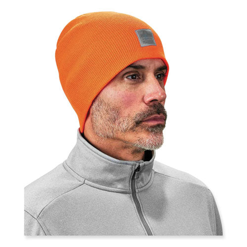 N-ferno 6812 Rib Knit Beanie, One Size Fits Most, Orange