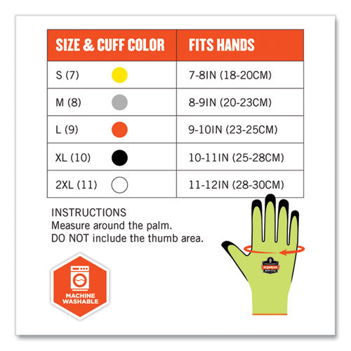 Proflex 7022-case Ansi A2 Coated Cr Gloves Dsx, Lime, Small, 144 Pairs/carton