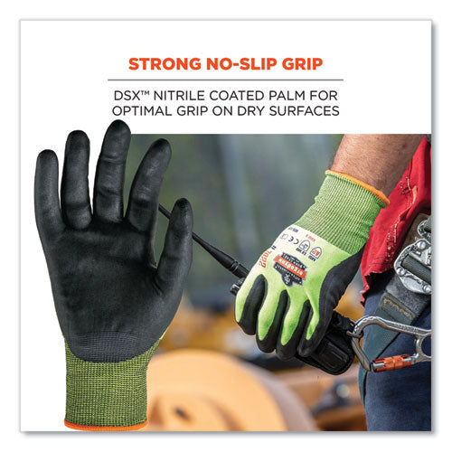 Proflex 7022-case Ansi A2 Coated Cr Gloves Dsx, Lime, Small, 144 Pairs/carton