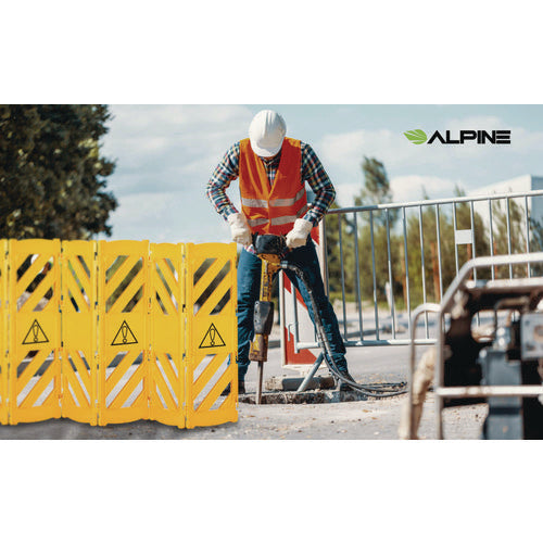 Expandable Portable Fence Barrier Safety Barricade, Plastic, 1.97 X 153.54 X 39.76, Yellow