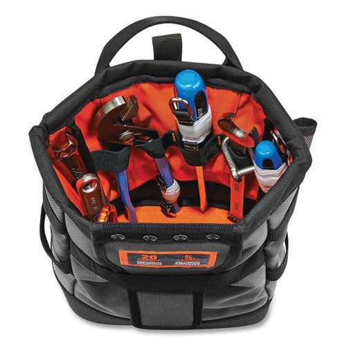 Arsenal 5527 Premium Topped Tool Pouch With Hinged Closure, 6 X 10 X 11.5, Polyester, Orange