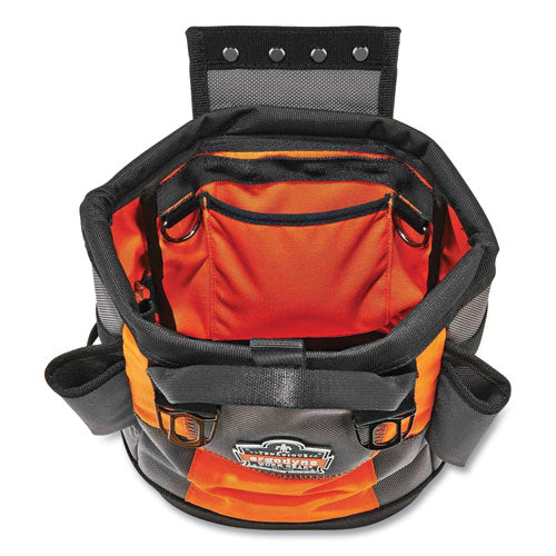 Arsenal 5527 Premium Topped Tool Pouch With Hinged Closure, 6 X 10 X 11.5, Polyester, Orange