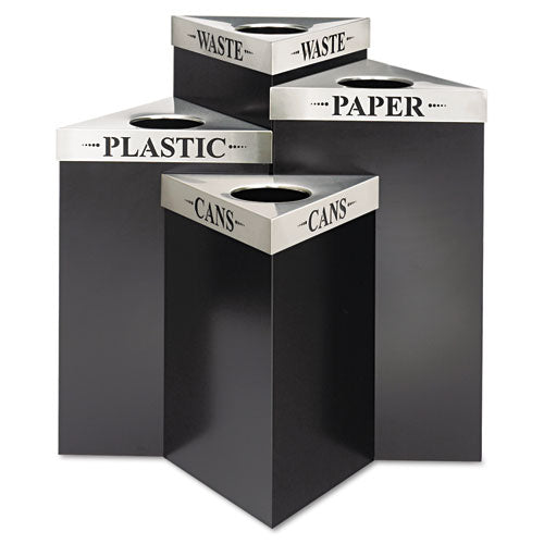 Trifecta Waste Receptacle Lid, Laser Cut "waste" Inscription, 20w X 20d X 3h, Stainless Steel