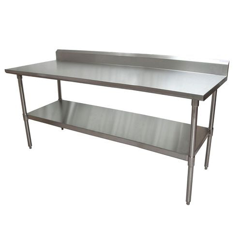 Stainless Steel 5" Riser Top Tables, 72w X 30d X 39.75h, Silver, 2/pallet