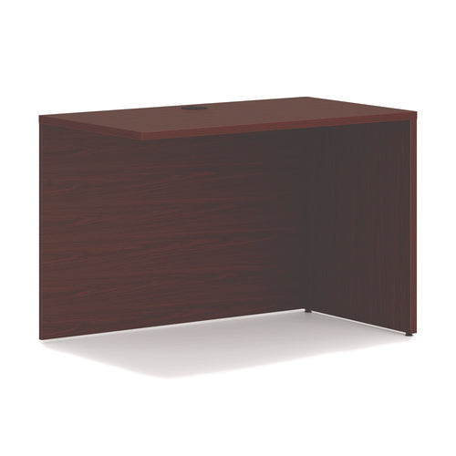 Mod L-station Single Pedestal Desk Bundle, 60" X 72" X 29", Mahogany