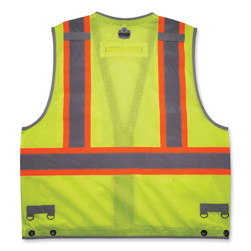 Glowear 8231tvk Class 2 Hi-vis Tool Tethering Safety Vest Kit, Polyester, Small/medium, Lime