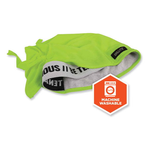 Chill-its 6615 High-performance Bandana Doo Rag With Terry Cloth Sweatband, One Size Fits Most, Lime