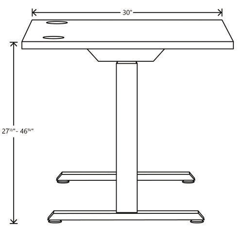 Mod Height Adjustable Desk Bundle, 60" X 30" X 27.5" To 46.75", Java Oak/silver