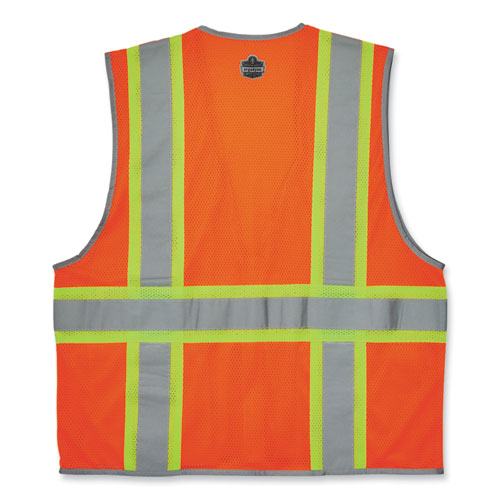 Glowear 8246z-s Single Size Class 2 Two-tone Mesh Vest, Polyester, Medium, Orange