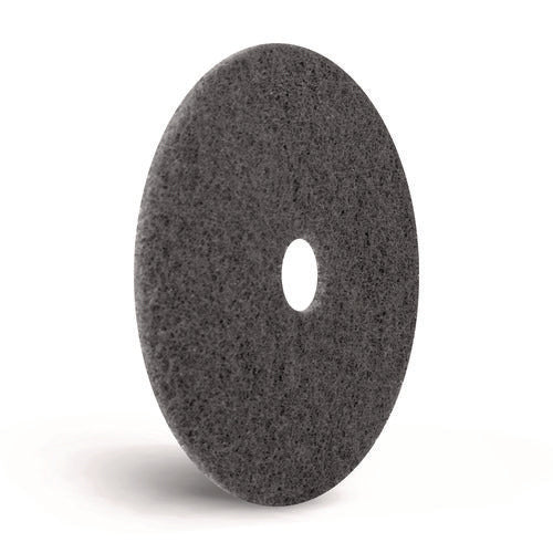 Titan Stripping Pad, 20" Diameter, Gray, 5/carton