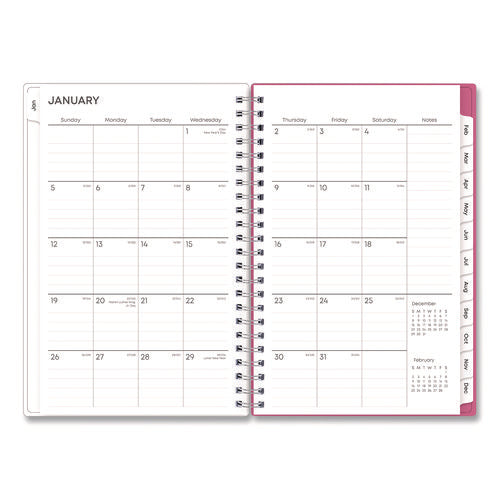 Bca Orchid Weekly/monthly Planner, Orchids Artwork, 8 X 5, White/pink Cover, 12-month (jan To Dec): 2025