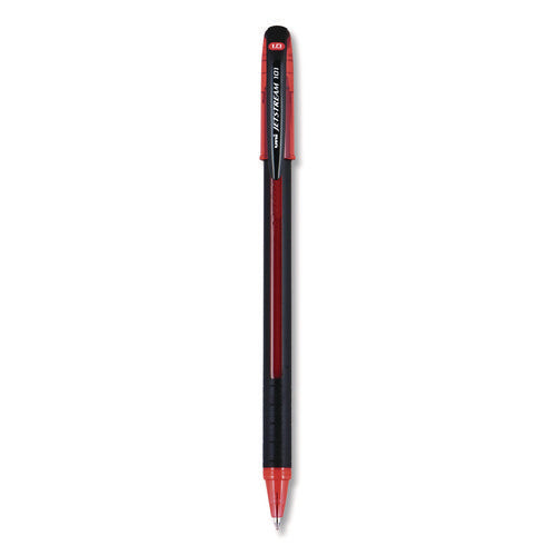 Jetstream 101 Hybrid Gel Pen, Stick, Bold 1 Mm, Red Ink, Black/red Barrel, Dozen