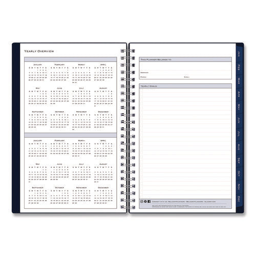 Passages Weekly/monthly Planner, 8 X 5, Navy Blue Cover, 12-month (jan To Dec): 2025