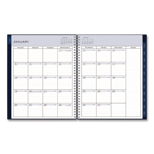 Passages Weekly Appointment Book And Monthly Planner, 11 X 8.5, Navy Blue Cover, 12-month (jan To Dec): 2025