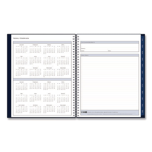 Passages Weekly Appointment Book And Monthly Planner, 11 X 8.5, Navy Blue Cover, 12-month (jan To Dec): 2025