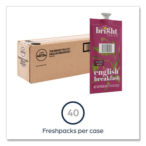 The Bright Tea Co. English Breakfast Black Tea Freshpack, English Breakfast, 40/carton