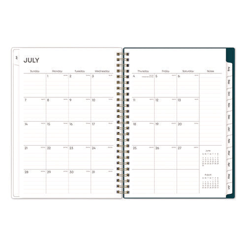 Greta Academic Year Weekly/monthly Planner, Floral Artwork, 8.63 X 5.88, Green Cover, 12-month: July 2024 To June 2025