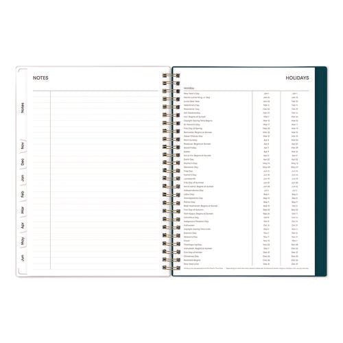 Greta Academic Year Weekly/monthly Planner, Floral Artwork, 8.63 X 5.88, Green Cover, 12-month: July 2024 To June 2025