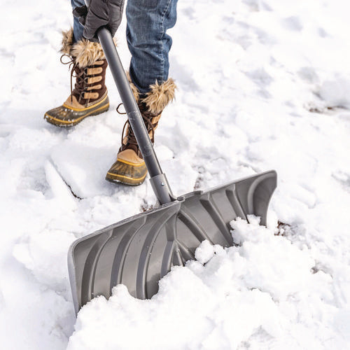 Steel Core Snow Pusher With Wear Strip, 24" Width X 57.55" Length