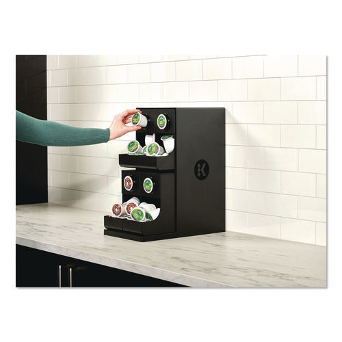 K-cup Organizer, 4-compartment, Black