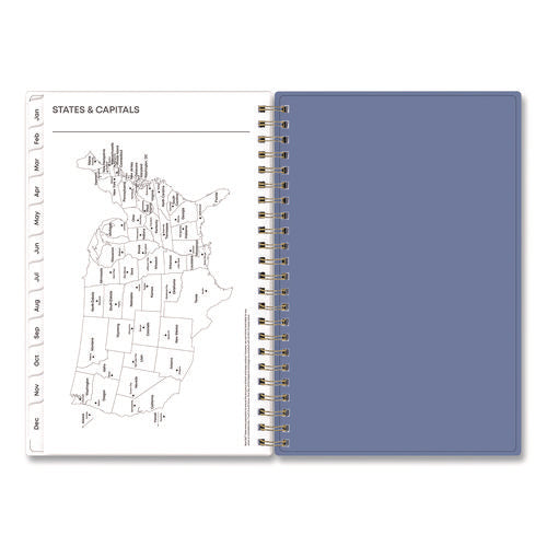 Cocorrina Weekly/monthly Planner, Pastel Paisley Artwork, 8 X 5, Blue/pink/white Cover, 12-month (jan To Dec): 2025