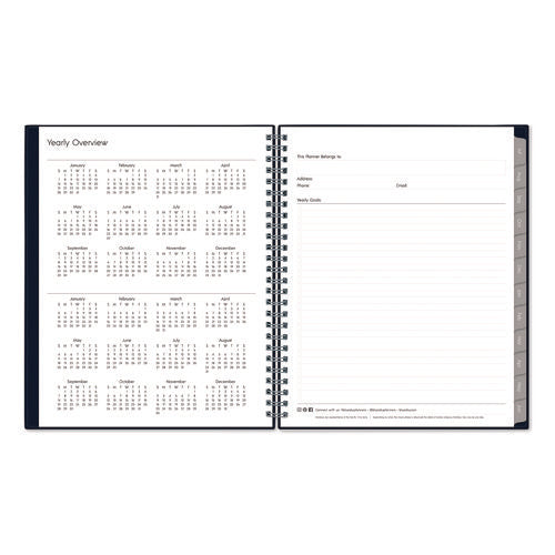 Passages Academic Year Weekly/monthly Planner, 9 X 7, Navy Blue Cover, 12-month: July 2024 To June 2025