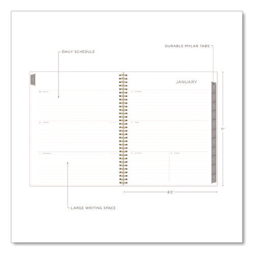 Kelly Ventura Mimosa Weekly/monthly Planner, Luscious Lemons Artwork, 11 X 8.5, Yellow/white Cover, 12-month (jan-dec): 2025