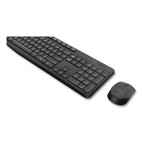 Mk235 Wireless Keyboard And Optical Mouse Combo, 2.4 Ghz Frequency, 33 Ft Wireless Range, Black