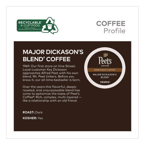 Major Dickason's Blend K-cups, 0.44 Oz, 40/box