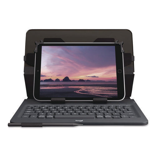 Universal Folio With Integrated Bluetooth Keyboard For Tablets, Black