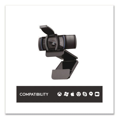 C920s Pro Hd Webcam, 1920 Pixels X 1080 Pixels, 3 Mpixels, Black