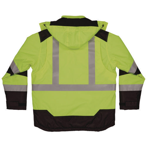 Glowear Class 3 Hi-vis Winter Jacket With Amplifire Heat Reflective Lining, Large, Lime