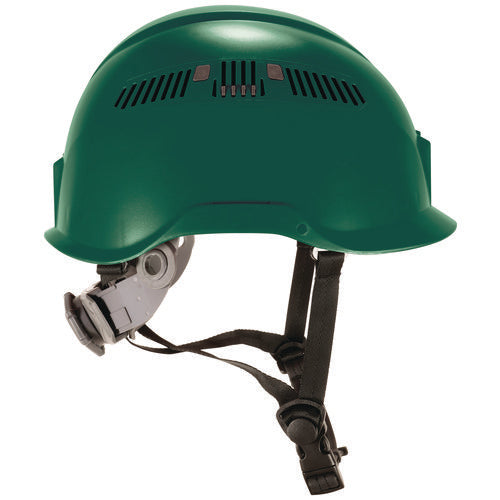 Skullerz 8977 Class C Safety Helmet With Adjustable Venting, 6-point Ratchet Suspension, Green