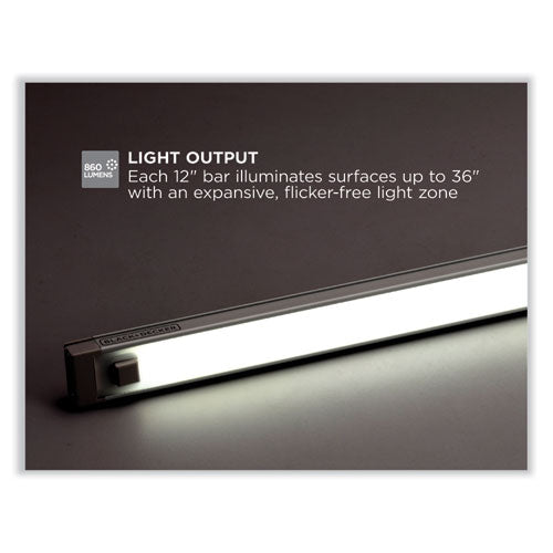 Led Under Cabinet Lighting Kit With Magnetic Option Two-bar Kit, 0.78w X 0.39h