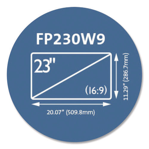 Anti-glare Reversible Privacy Screen For 23" Widescreen Flat Panel Monitor, 16:9 Aspect Ratio