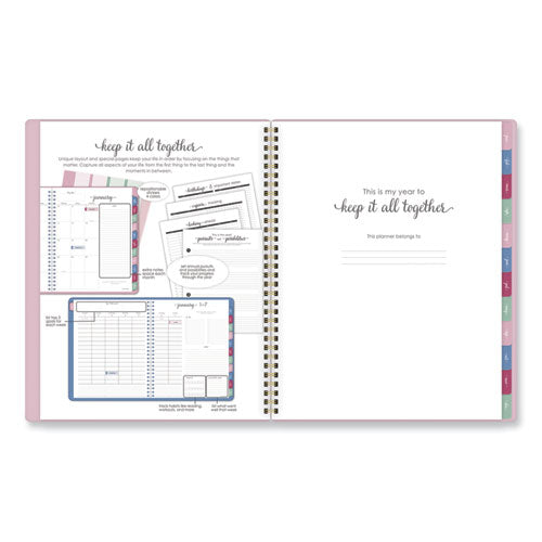 Harmony Weekly/monthly Poly Planner, 11 X 9.38, Pink Cover, 13-month (jan To Jan): 2024 To 2025