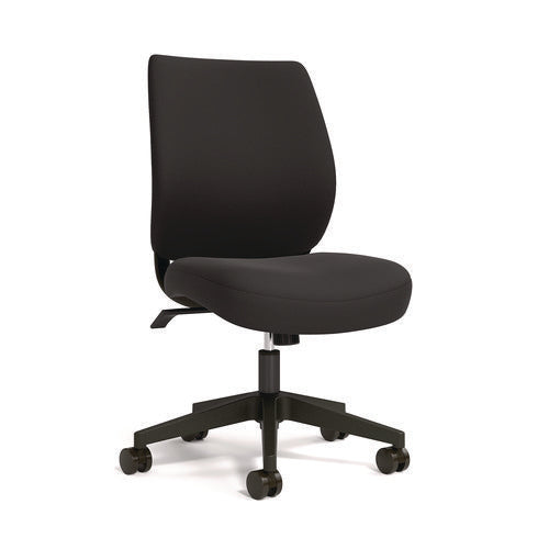 Wessex Ergonomic Fabric Task Chair, Supports Up To 275 Lb, 17.13 To 20.83 Seat Height, Black Seat/back, Black Base