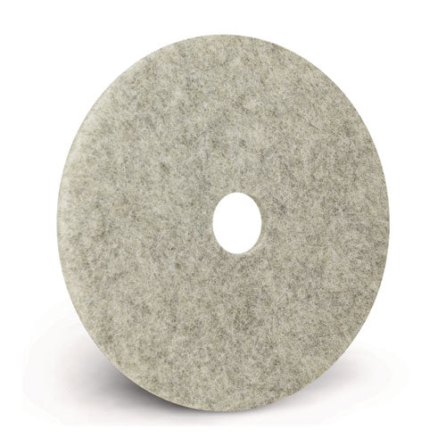 Combo Burnishing Pads, 28" Diameter, Gray, 5/carton